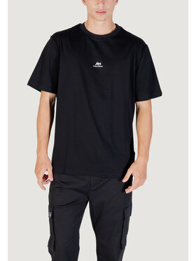 Antony Morato Antony Morato T-shirt RELAXED WITH RUBBER FLOCK LOGO PRINT Nero Relaxed Fit