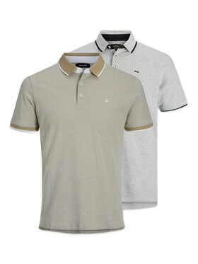 Jack & Jones Jack & Jones Súprava polo tričiek Paulos 12191216 Sivá Slim Fit