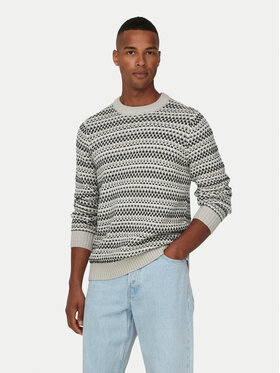 Only & Sons Only & Sons Sweter Musa 22027268 Beżowy Regular Fit