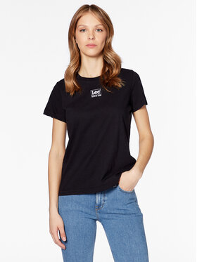 Lee Lee T-Shirt L49EEH01 112333682 Czarny Relaxed Fit
