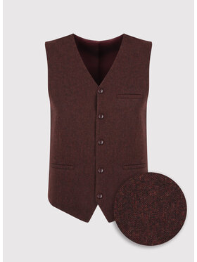 Pako Lorente Pako Lorente Kamizelka P22WP-8X-040 Bordowy Slim Fit