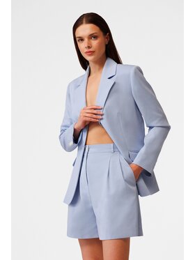 LE POSSÉ LE POSSÉ Pantaloncini di tessuto SGZWS Azzurro chiaro Regular Fit