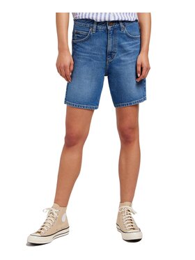 Lee Lee Szorty jeansowe 112349010 Niebieski Regular Fit
