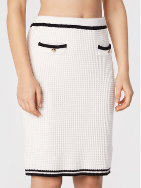 Rinascimento Rinascimento Spódnica ołówkowa CFM0010892003 Biały Slim Fit
