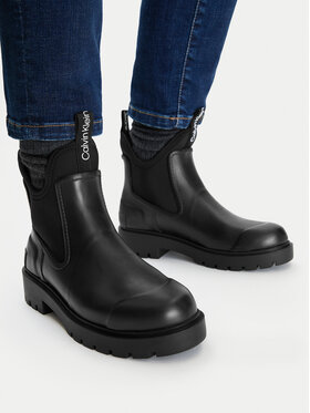 Calvin Klein Jeans Calvin Klein Jeans Gumene čizme Mid Rainboot Chelsea YW0YW01034 Crna