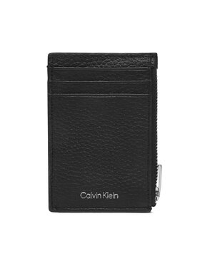 Calvin Klein Calvin Klein Etui na karty kredytowe Foil Emboss N/S Zip Card Case LV04D1244G Czarny