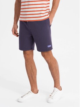 Ombre Ombre Šortky z materiálu OU-SRBC-0101 Fialová Loose Fit