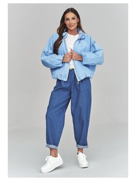 Makadamia Makadamia Kurtka przejściowa C58 Niebieski Loose Fit