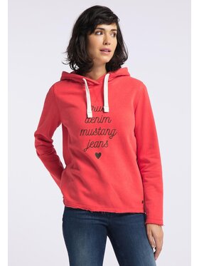 Mustang Mustang Felpa BELLA H HOODIE Rosso Regular Fit