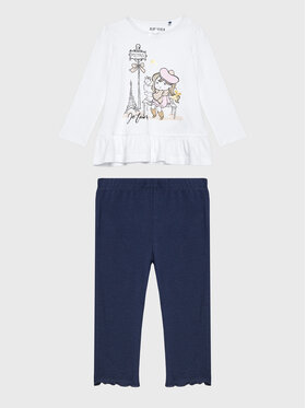 Blue Seven Blue Seven Komplet bluzka i legginsy 966009 Biały Regular Fit