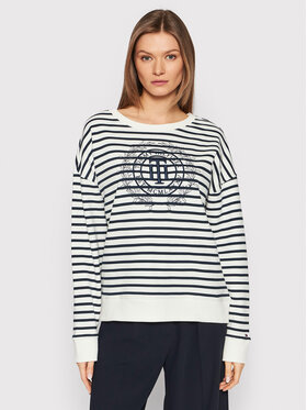 Tommy Hilfiger Tommy Hilfiger Μπλούζα Circle Open-Nk WW0WW34437 Σκούρο μπλε Relaxed Fit