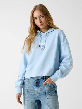 Guess Jeans Guess Jeans Felpa W6RQ00 K68I4 Celeste Relaxed Fit