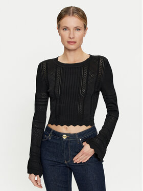 Guess Guess Pulover Adaline W4GR08 Z2U00 Negru Regular Fit