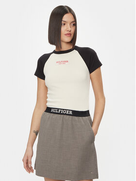 Tommy Hilfiger Tommy Hilfiger T-Shirt Baseball WW0WW40585 Beżowy Regular Fit