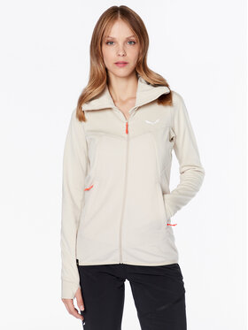 Salewa Salewa Džemperis ar kapuci Puez Hybrid 27389 Bēšs Regular Fit