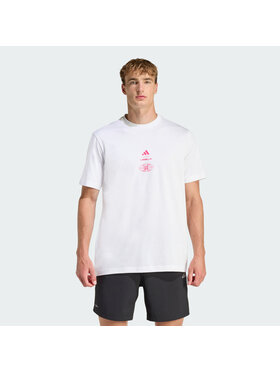 adidas adidas Koszulka techniczna 157379 Biały Loose Fit