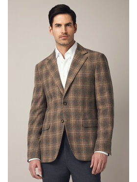 Lancerto Lancerto Marynarka Scanno MA131225000021 Beżowy Slim Fit