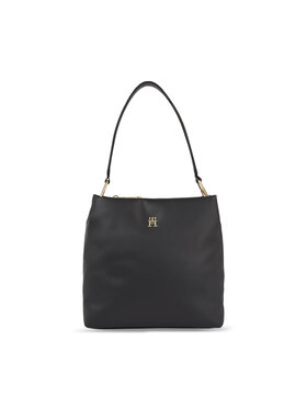 Tommy Hilfiger Tommy Hilfiger Дамска чанта Th Soft Bucket AW0AW15878 Черен