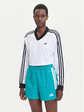 adidas adidas Majica adicolor Football Jacquard JV9740 Bijela Loose Fit