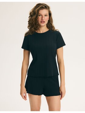 Esotiq Esotiq Piżama 45994 Czarny Regular Fit