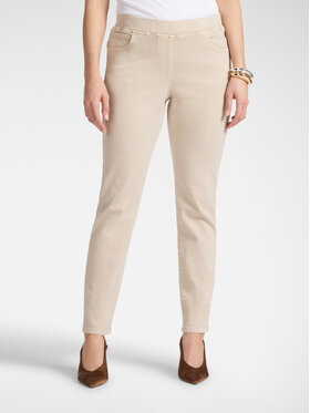 Elena Mirò Elena Mirò Spodnie materiałowe P152P100439N002 Kremowy Slim Fit