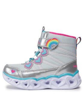 Skechers Zimski škornji Heart Lights Sweet Styling 302668L/SMLT Srebrna