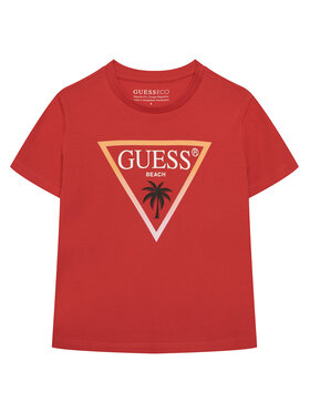 Guess Guess Majica L6GI27 J1314 Rdeča Regular Fit