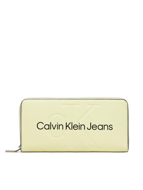 Calvin Klein Jeans Calvin Klein Jeans Portofel Mare de Damă Sculpted Mono Zip Around Mono K60K607634 Verde