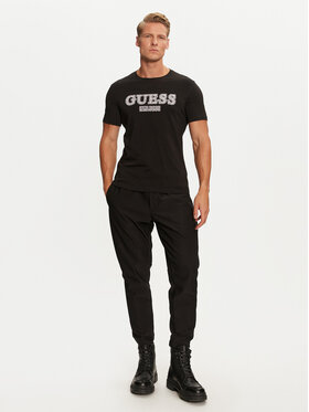 Guess T-shirt M4BI45 I3Z14 Crna Slim Fit