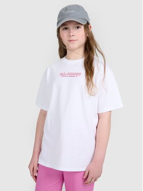 4F 4F T-Shirt 4FJWAW25TTSHF2387-10S Biały Oversize