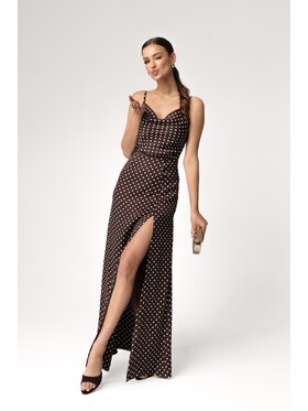 Aurora Aurora Sukienka wieczorowa Estelle Brązowy Feminine Fit