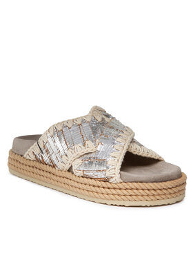 Mou Mou Чехли Rope Bio Sandal #4 SW451001C Сребрист