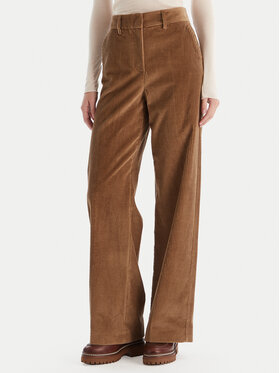 Weekend Max Mara Weekend Max Mara Bavlnené nohavice Tania 2525136092 Hnedá Wide Leg