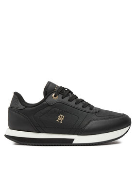 Tommy Hilfiger Tommy Hilfiger Sneakersy Elevated Essent Runner Monogram FW0FW08285 Čierna