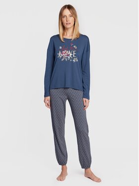 Triumph Triumph Piżama Sets 10213410 Niebieski Relaxed Fit