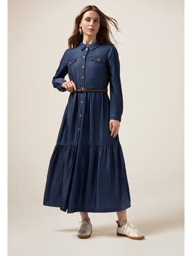 Oltre Oltre Vestito da giorno 7343R004855N034 Blu A-Line Fit