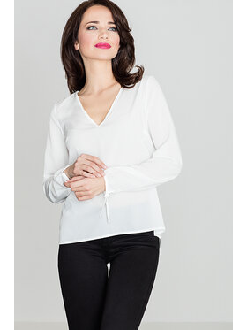Lenitif Lenitif Bluzka K385 Écru Regular Fit