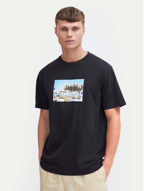 Solid Solid T-Shirt 21108237 Μαύρο Regular Fit