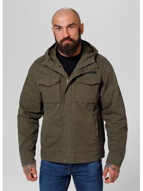 PITBULL PITBULL Kurtka przejściowa Kurtka Zielony Regular Fit