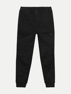 4F 4F Παντελόνι φόρμας 4FJWSS24TTROM588 Μαύρο Regular Fit