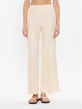 TWINSET TWINSET Kalhoty z materiálu 231TT2776 Écru Regular Fit