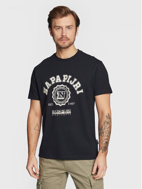 Napapijri Napapijri Tričko S-Quito NP0A4H5E Čierna Regular Fit
