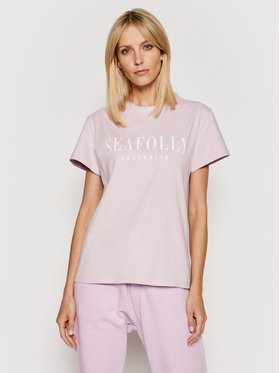 Seafolly Seafolly T-Shirt Leisure 54570 Fioletowy Regular Fit