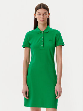 Lacoste Lacoste Každodenné šaty EF5473 Zelená Slim Fit