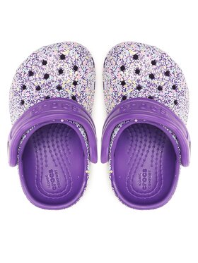 Crocs Natikače Crocs Classic Glitter Kids Clog T 206992 Ljubičasta