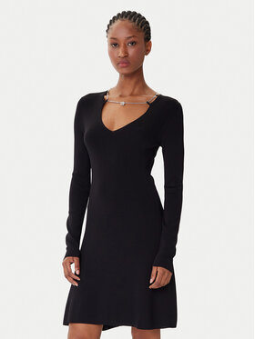 HUGO HUGO Плетена рокля Sibery 50548244 Черен Slim Fit