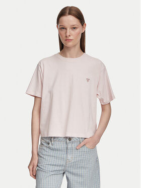 Guess Jeans Guess Jeans Тишърт W4YI05 K8HM0 Светлорозов Boxy Fit