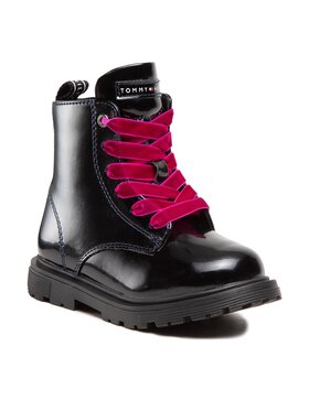 Tommy Hilfiger Tommy Hilfiger Trapery Lace-Up Bootie T1A5-32371-1237 S Granatowy