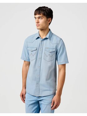 Wrangler Wrangler Koszula SS WESTERN SHIRT Niebieski Regular Fit