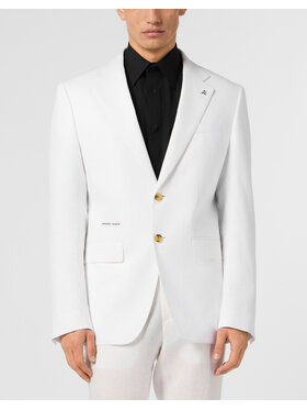 PHILIPP PLEIN PHILIPP PLEIN Marynarka 30665 Biały Regular Fit